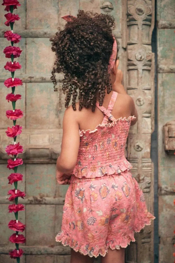 Pink girl's shorts - Bohemian Strawberry