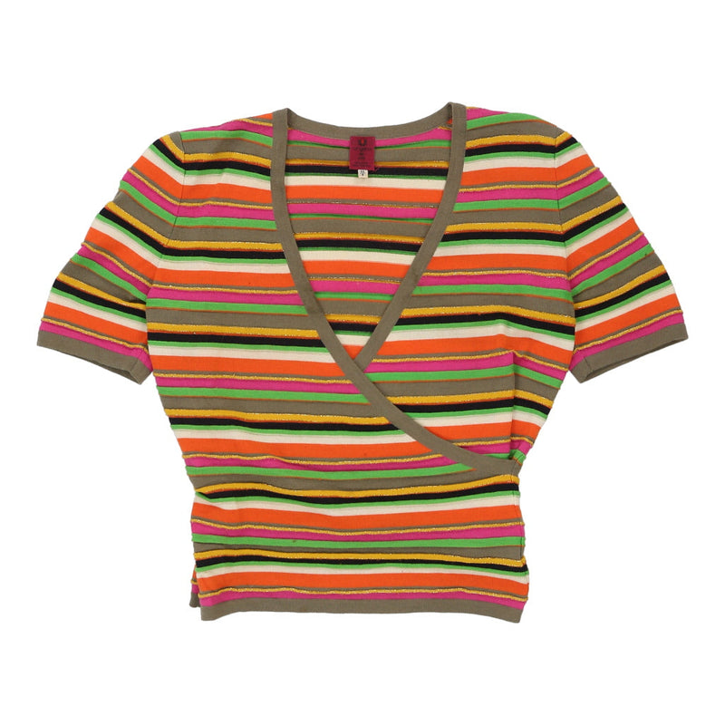 Ungaro Striped Top - Small Multicoloured Wool