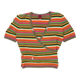 Ungaro Striped Top - Small Multicoloured Wool