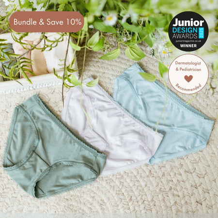 Girls' Wedgie-Free Panty Briefs - Set of 3