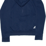 ADIDAS Sports Blue Pullover Hoodie Womens XS