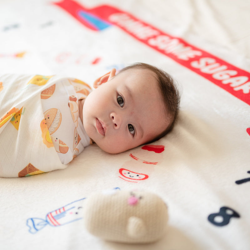 Fleece Milestone Blanket for Baby Photography - Gimme Some Sugar Baby