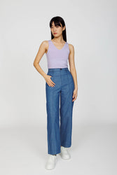 High-waist Denim Wide Pant - River
