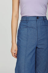 High-waist Denim Wide Pant - River