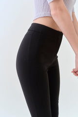 混合紧身裤 - 黑色