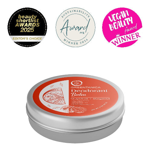 Grapefruit + Bergamot Vegan Deodorant Balm by Greentanica