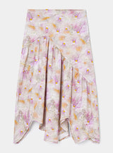 ANGÈLE MIDI ASYMMETRIC SKIRT