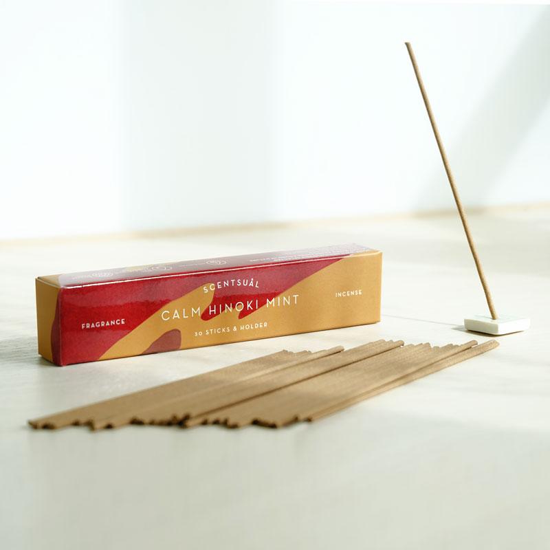 Calm Hinoki Mint (30 sticks & Holder)