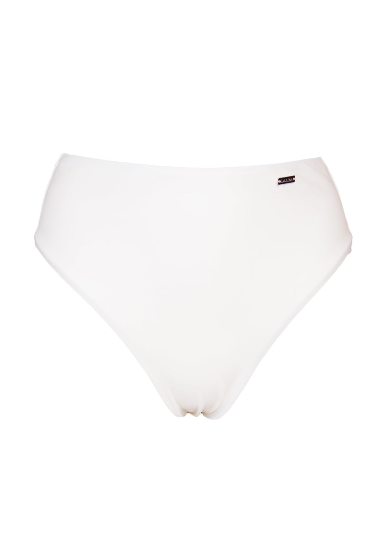 Belize High Waist Bikini Bottom - Ivory - Laara Swim