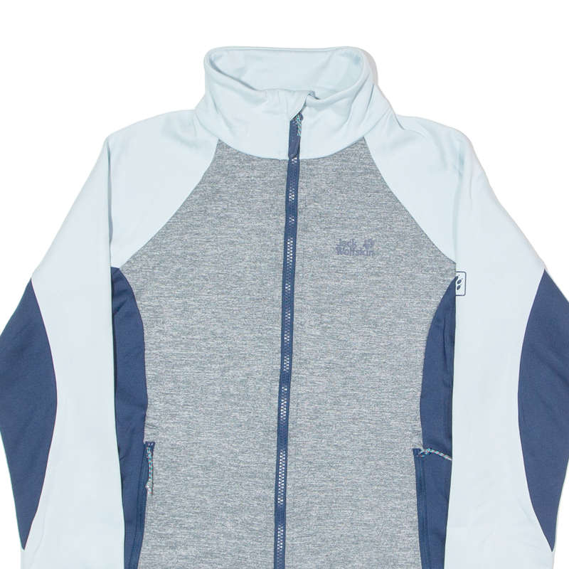 JACK WOLFSKIN Womens Track Jacket Blue Colourblock M