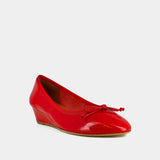 Ballerines Airelle Vernis Pliss Rouge