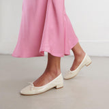 Ballerines Alome Vernis Plisse Ecru