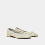 Ballerines Alome Vernis Plisse Ecru
