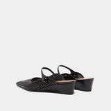 Mules Decade Cuir Brillant Noir