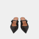 Mules Decade Cuir Brillant Noir