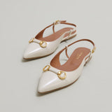 Ballerines Dedicace Cuir Brilla Ecru