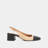 Escarpins Dhapon Cuir/cuir Noir-beige