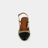 Salomes/babies Dhapop Cuir/cuir Noir-platine