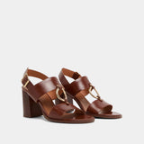 Sandales Dore Cuir Marron