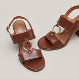 Sandales Dore Cuir Marron
