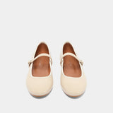 Ballerines Douceur Vernis Pliss Ecru