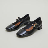 Salomes/babies Duna Vernis Plisse Noir