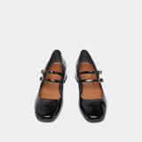Salomes/babies Duna Vernis Plisse Noir