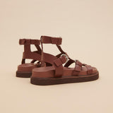 Sandales Lagon Cuir Glace Marron