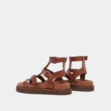 Sandales Lagon Cuir Glace Marron
