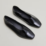 Ballerines Lea Vernis Plisse Noir