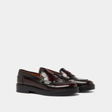 Mocassins Mirna Cuir Glace Bordeaux
