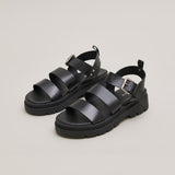 Sandales Priame Cuir Noir