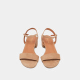 Sandales Via Bis Velours Camel