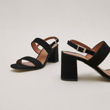 Sandales Vico Velours Noir