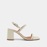 Sandales Vigne Cuir Brillant Ecru