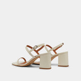 Sandales Vigne Cuir Brillant Ecru