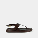 Sandales Wind Cuir Marron-Fonce