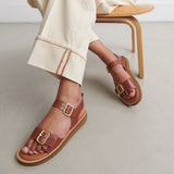 Sandales Woma Cuir Cognac