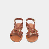 Plagettes Woodstock Cuir Cognac