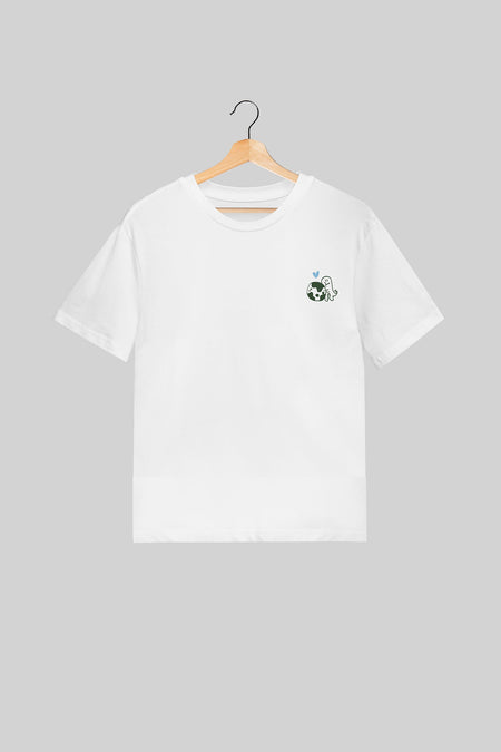 Kids Boxy Bamboo Tee x Andre Chu - Love Earth