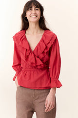 Blouse Cala Tcv1 Plain Red