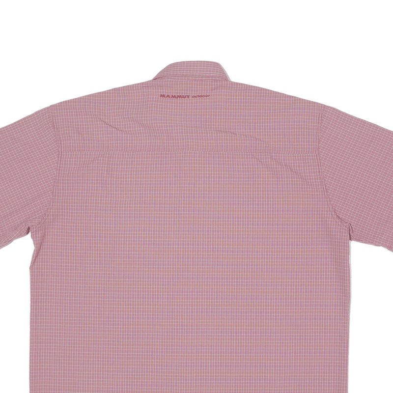 MAMMUT Mens Shirt Red Houndstooth Short Sleeve XL