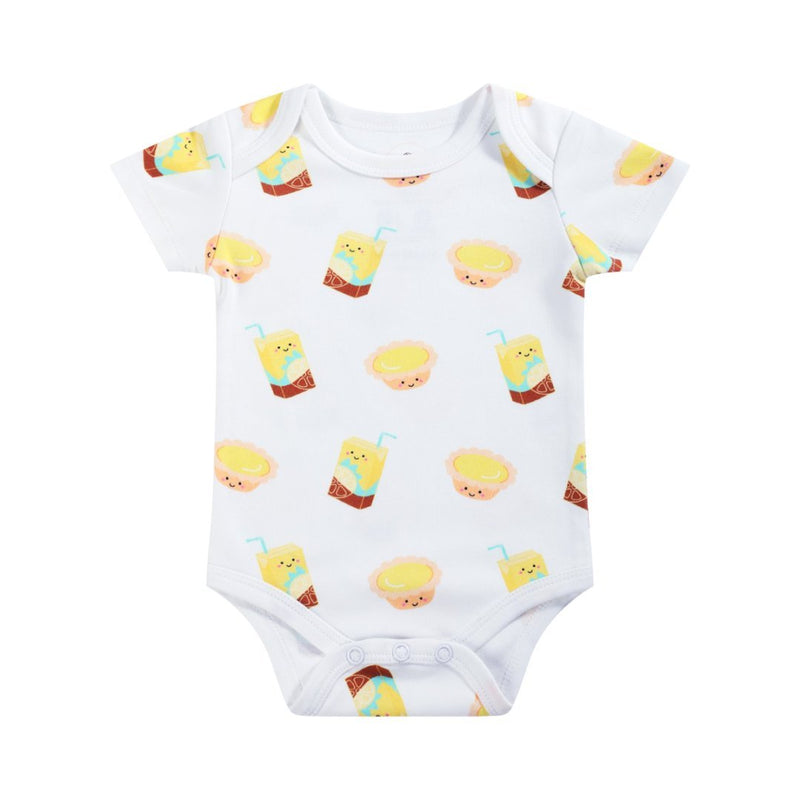 Organic Cotton Baby Onesie - Lemon Tea + Egg Tart