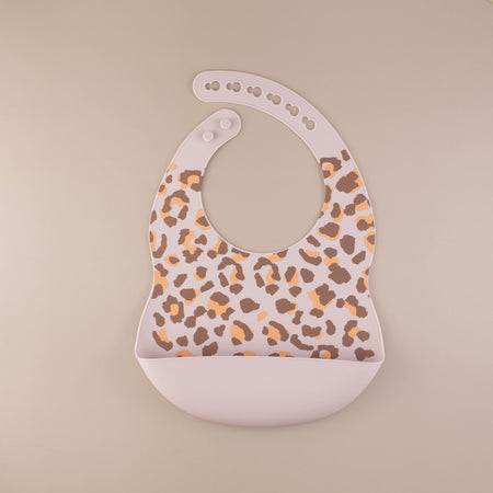 Leopard Print Silicone Bib