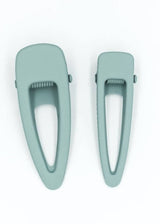 Light blue matte hair clips set of 2 for girls by Grech & Co