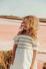 Smocked girl summer dress
