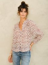 Blouse Kiki Ls Top Blue