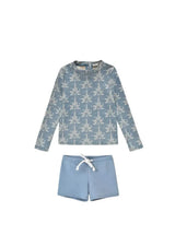 Recycled swim set Agik - Blue Peacock Mandala