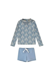 Recycled swim set Agik - Blue Peacock Mandala