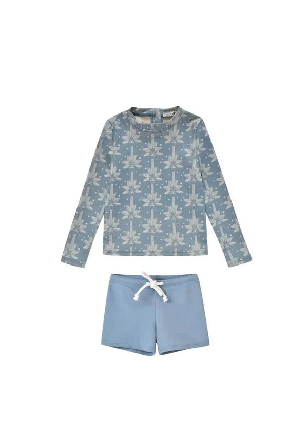 Recycled swim set Agik - Blue Peacock Mandala